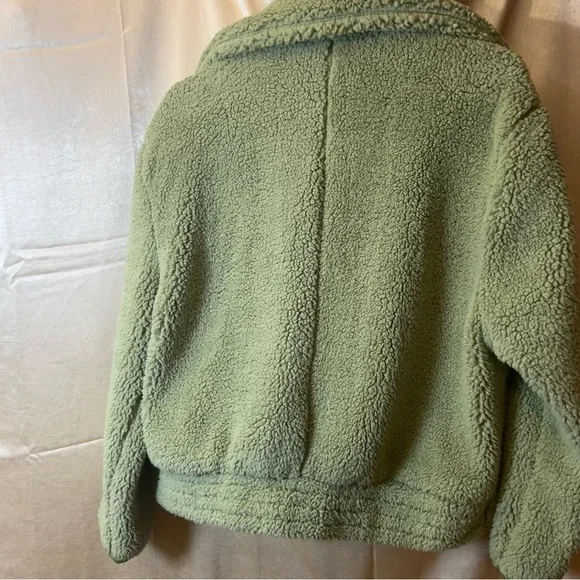 NWT Free People Oversized Green Jacket - Retail $198 - Super Soft & Warm - Picture 13 of 13